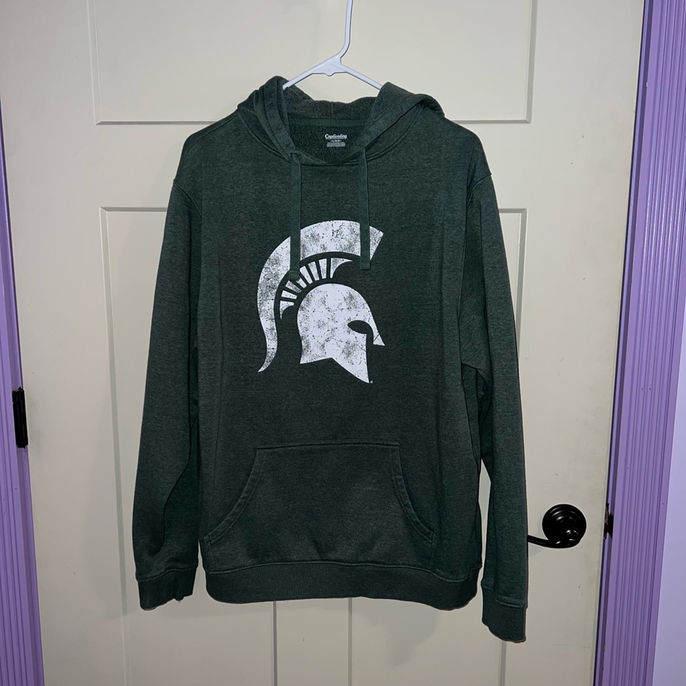 MSU Green Hoodie with Spartan Logo